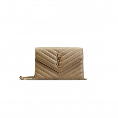 YSL CASSANDRE ENVELOPE CHAIN WALLET IN LAMBSKIN 393953 (19*11.5*4cm)